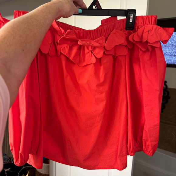 STYLEWE Red Off-Shoulder Ruffle Blouse - Picture 8 of 16